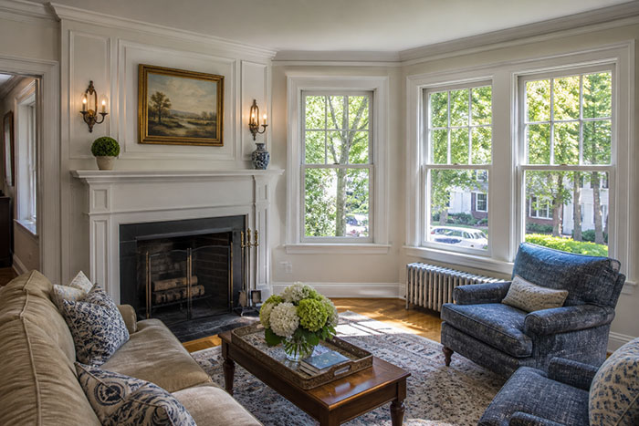 New Andersen replacement windows letting in natural light in a Morristown NJ home